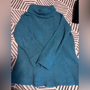 Pilcro Teal Cowl Neck Sweater